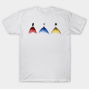 Ballgown Girls: Red, Blue, Yellow T-Shirt